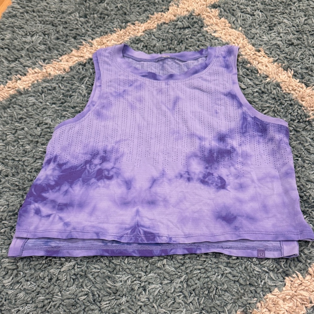 lululemon athletica Purple Tie-Dye Crop Top